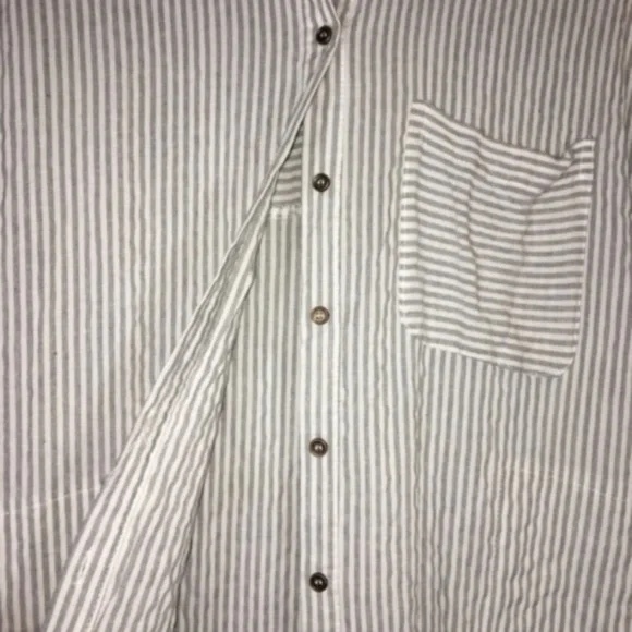 JODIFL Striped Oversized Button Down Tunic - Picture 4 of 6